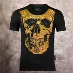 new arrival t shirt philipp plein top big gold skull